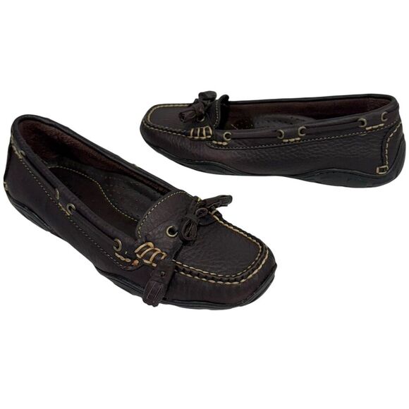 L.L. Bean | Shoes Driving Moccasins Slip On Brown Leather- Size 6 M - Picture 1 of 8